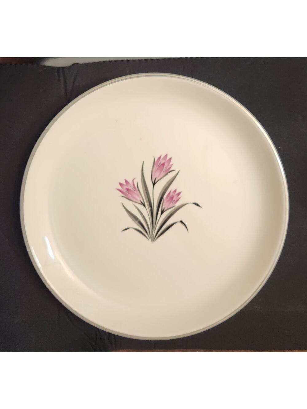 1950s 10 inch Grantcrest Pink Crocus Dinner Plate